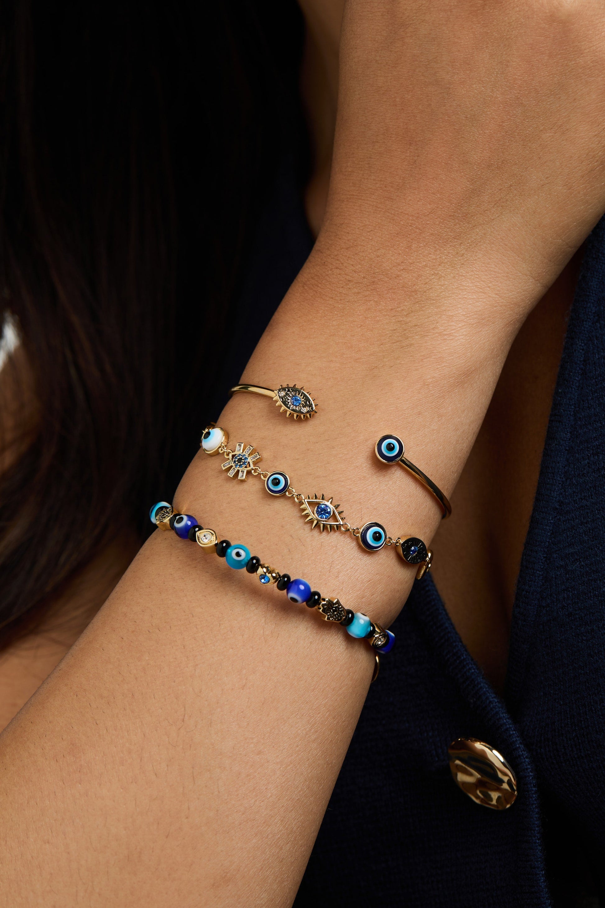 SOM - Evil Eye Flex cuff Gold