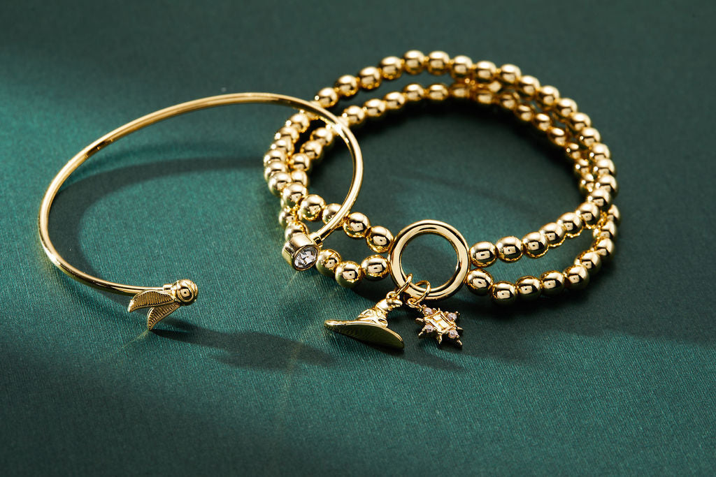 Harry Potter™ Golden Snitch + Crystal Flex Cuff Gold