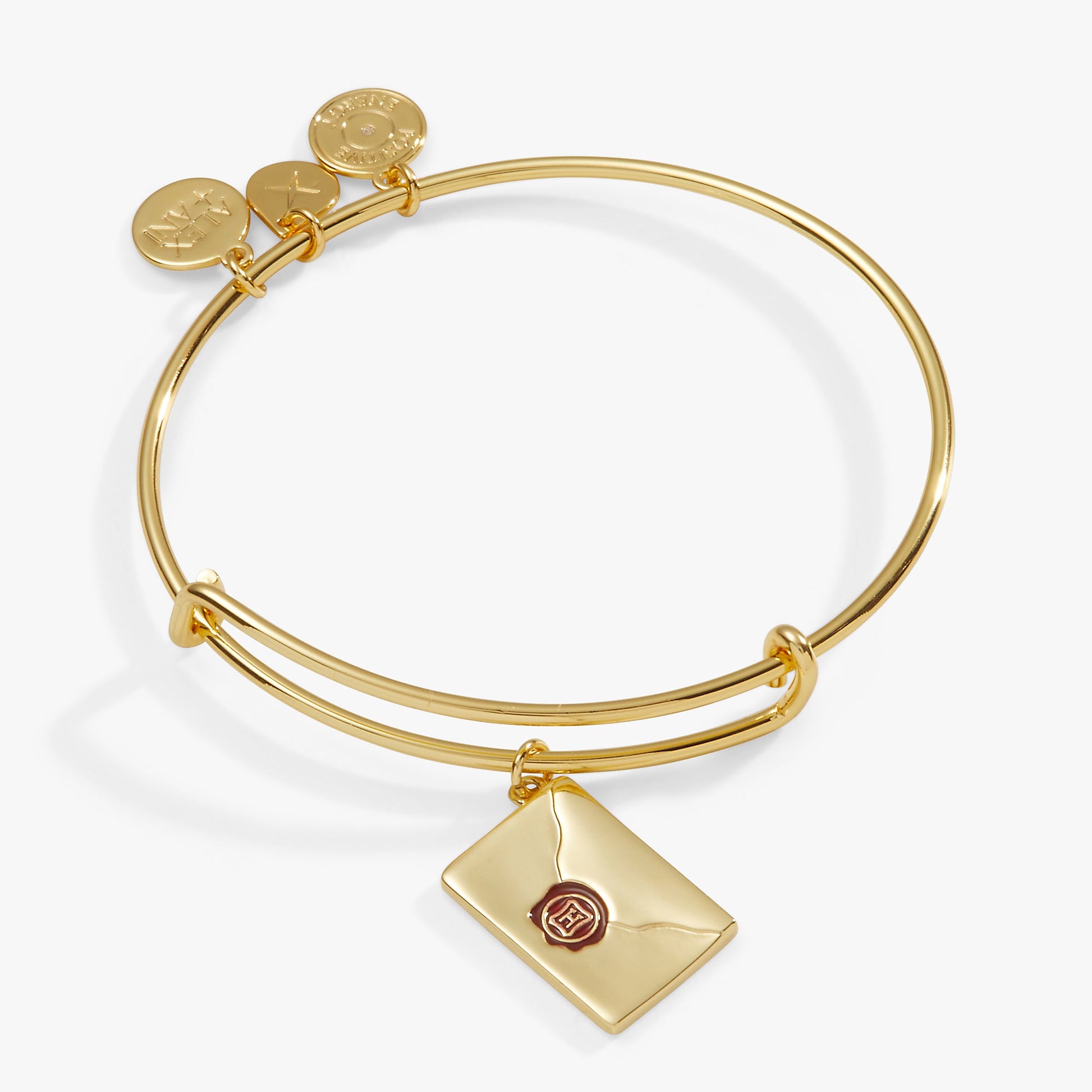 Harry Potter™ Acceptance Letter Charm Bangle Gold
