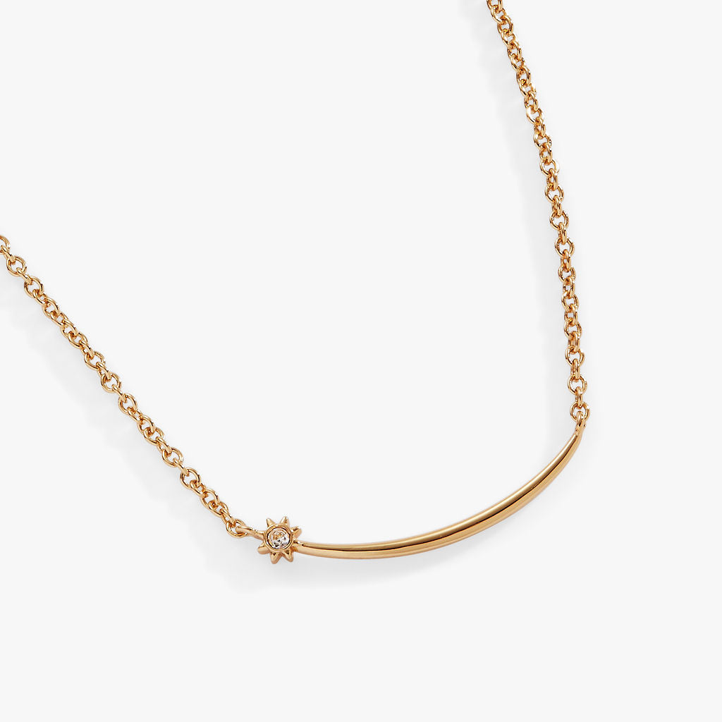Celestial Shooting Star Necklace Gold
