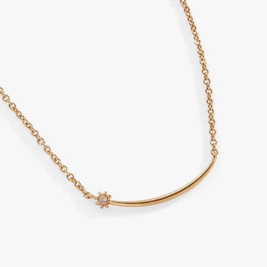 Celestial Shooting Star Necklace Gold