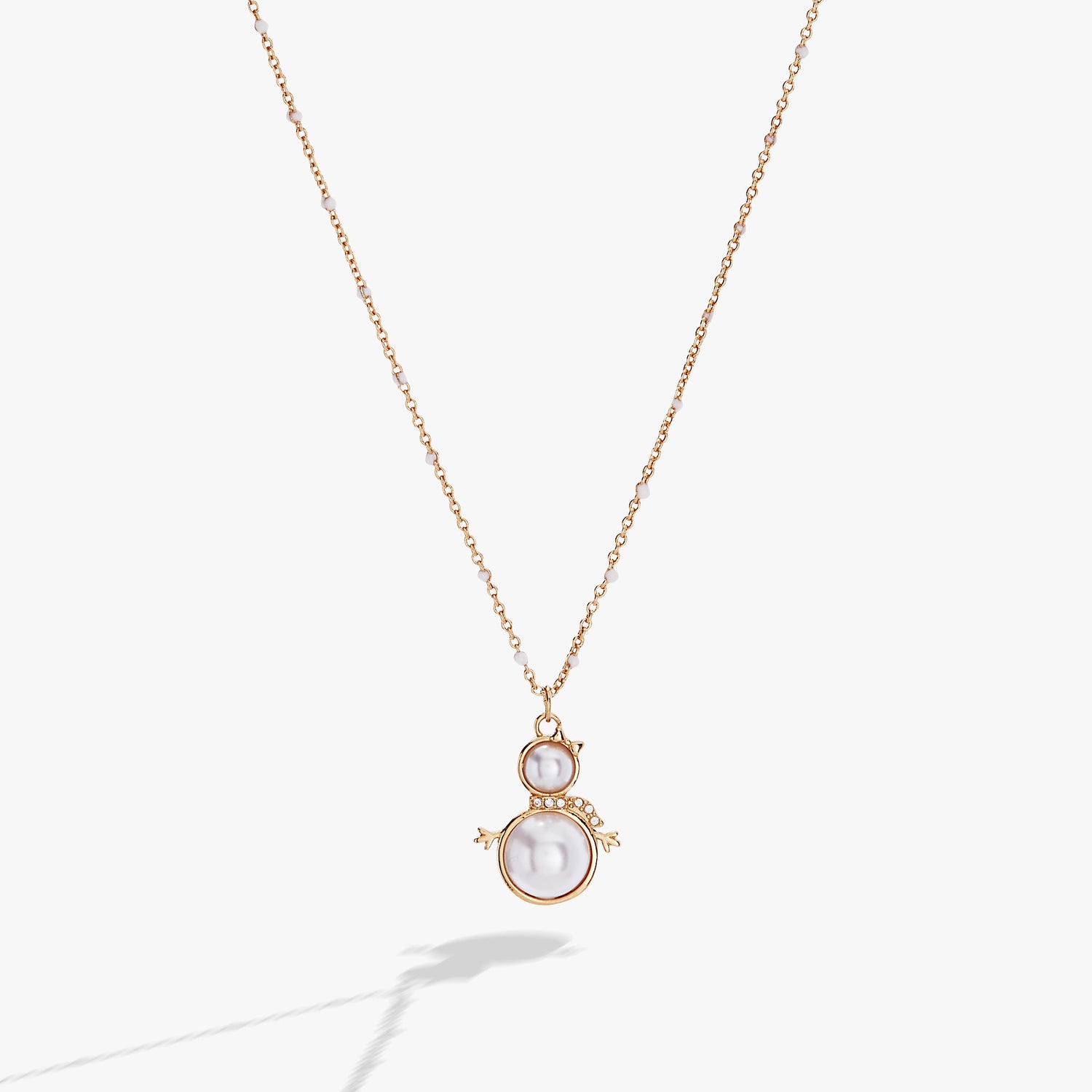 Snowwoman Necklace Shiny Gold