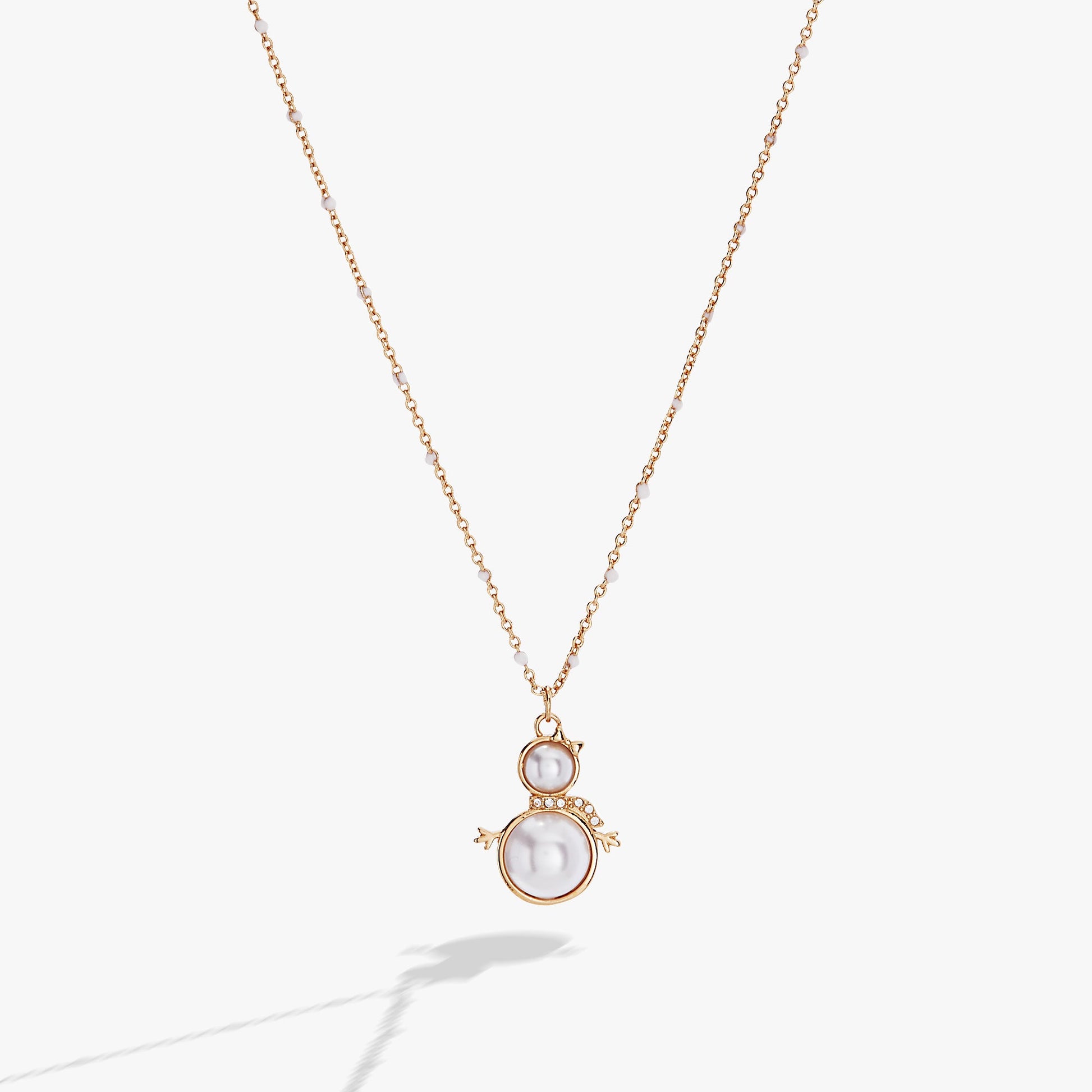 Snowwoman Necklace Shiny Gold