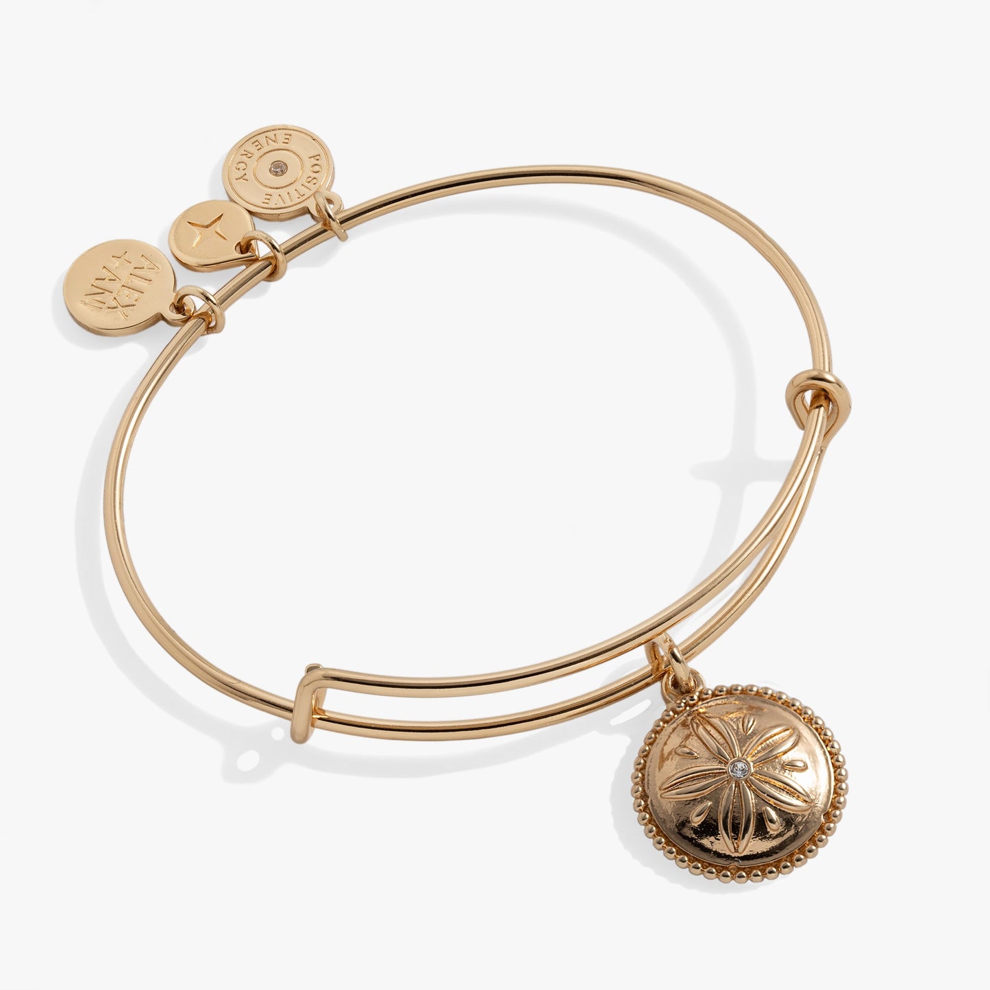 Sand Dollar Charm Bangle Gold
