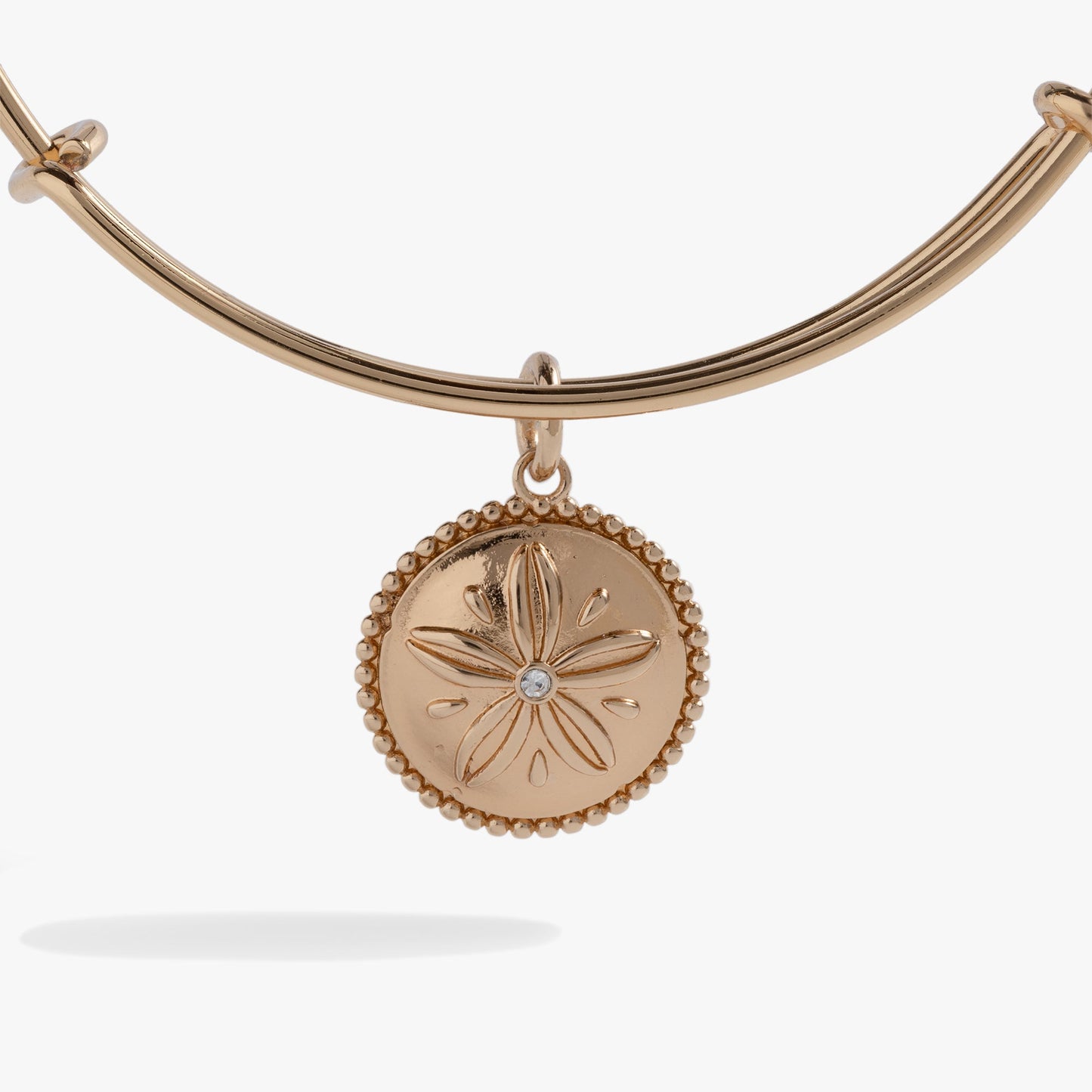 Sand Dollar Charm Bangle Gold