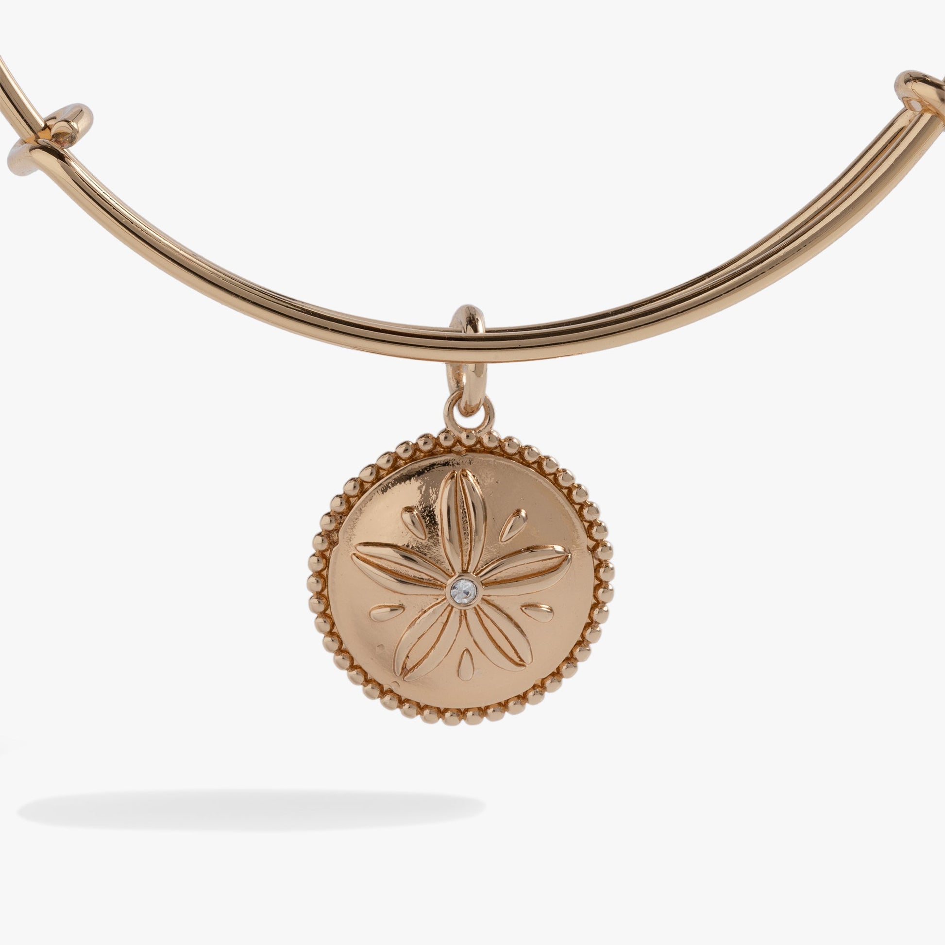 Sand Dollar Charm Bangle Gold