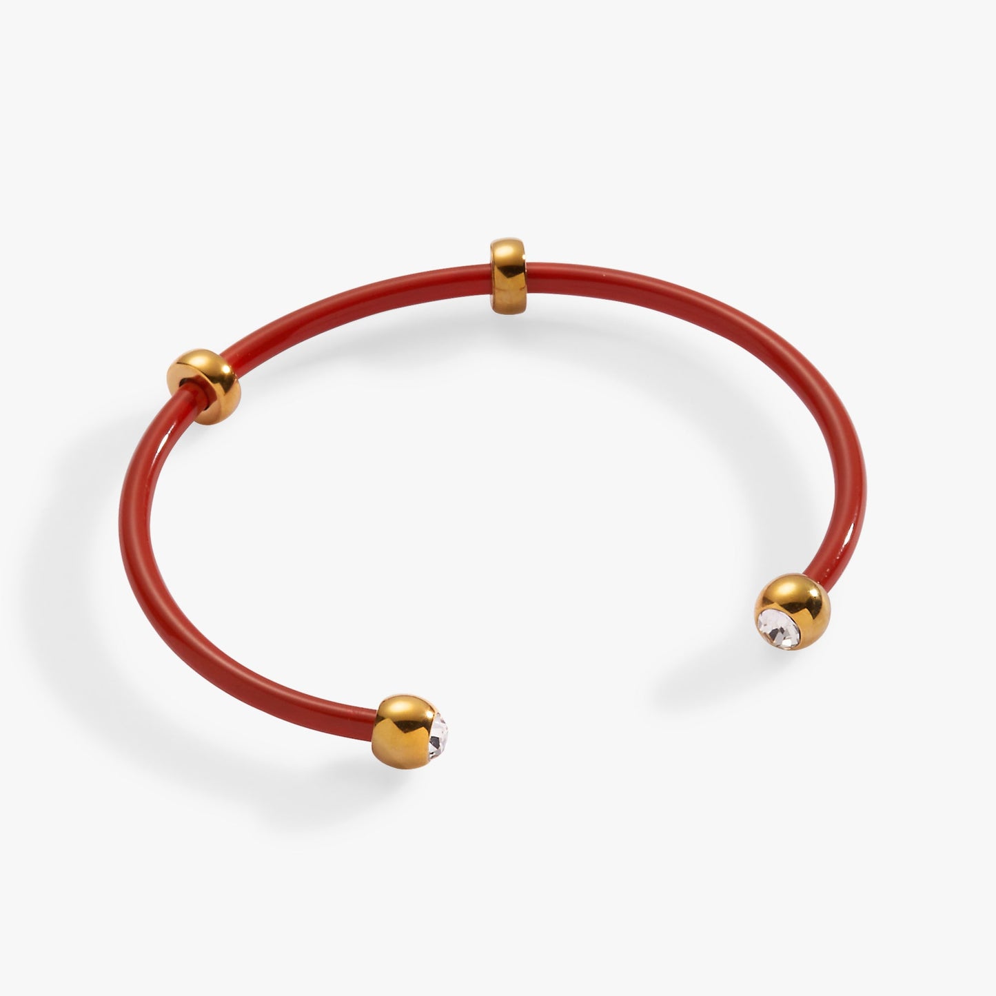 Bezel Stone Enamel Cuff| Alex and Ani Stainless Steel Gold