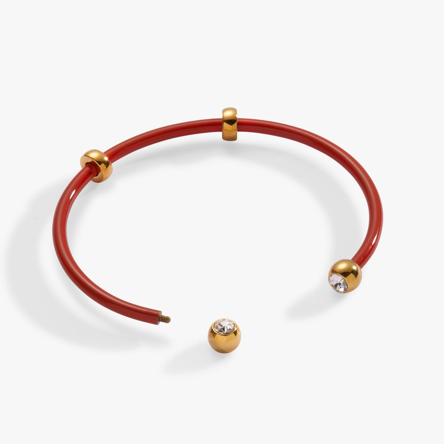 Bezel Stone Enamel Cuff| Alex and Ani Stainless Steel Gold