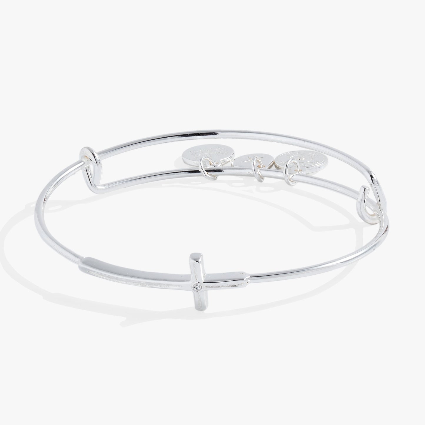 Cross In-Line Bangle Gold