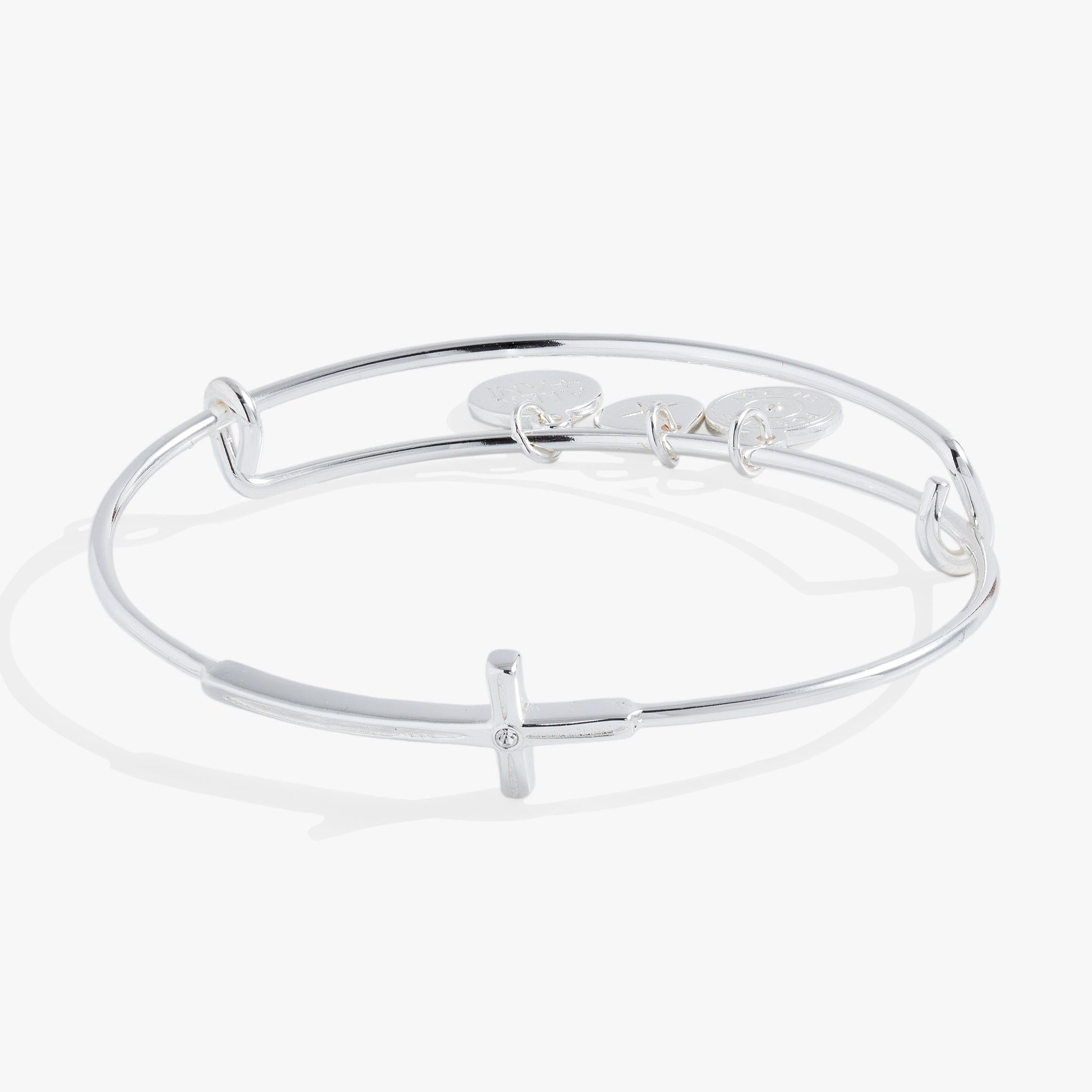 Cross In-Line Bangle Gold