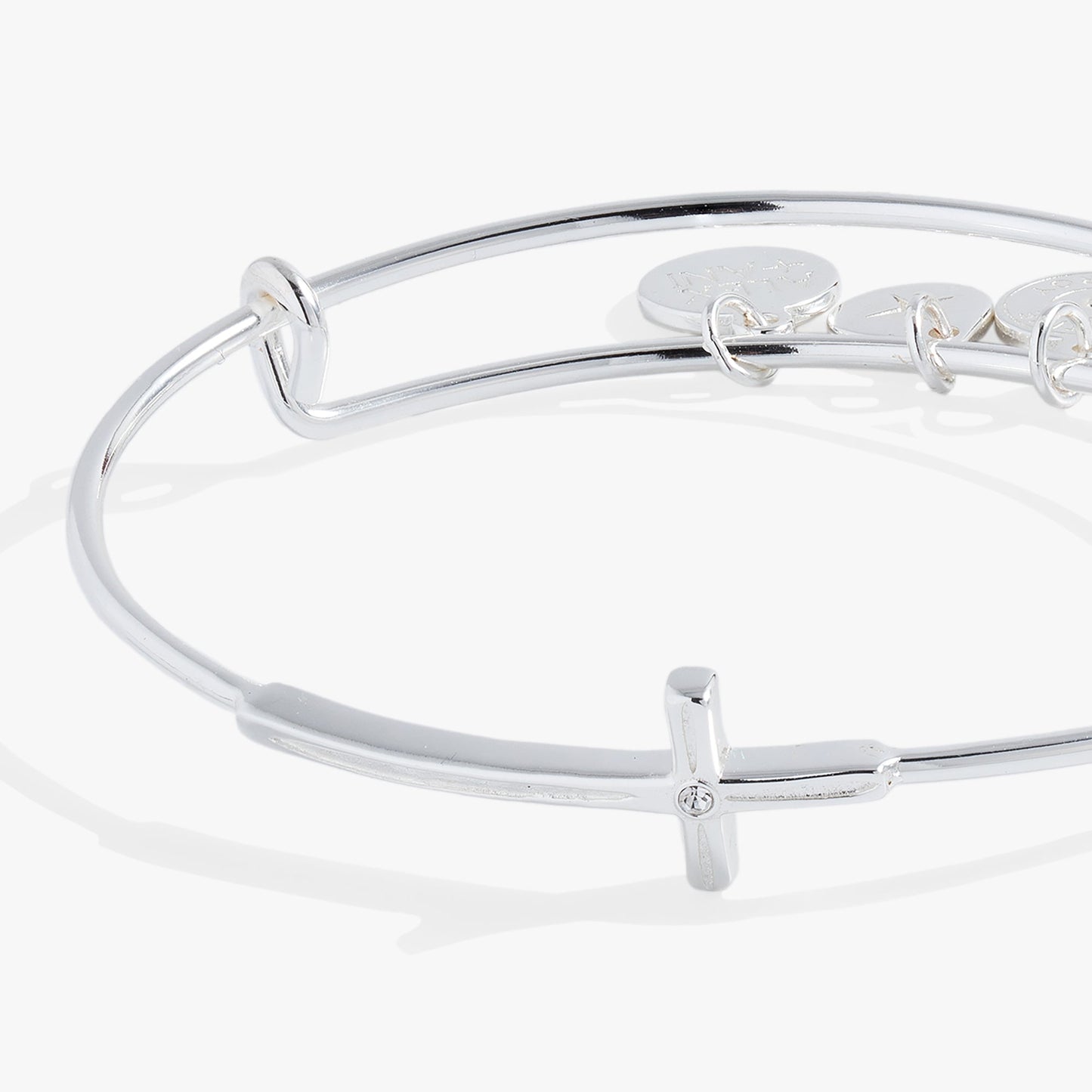 Cross In-Line Bangle Gold