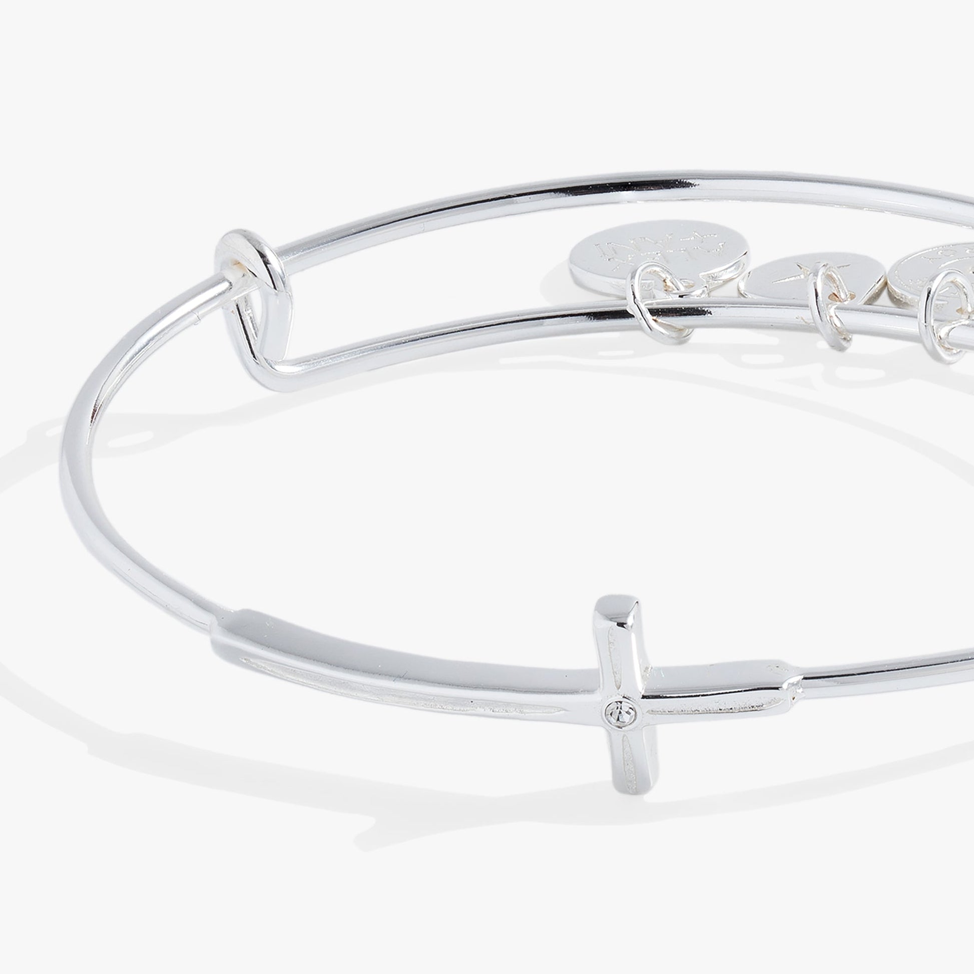 Cross In-Line Bangle Gold