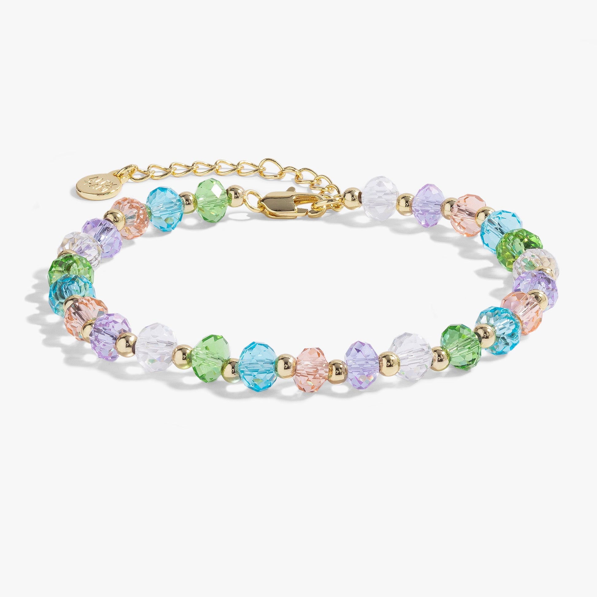 Pastel Crystal Bracelet Gold