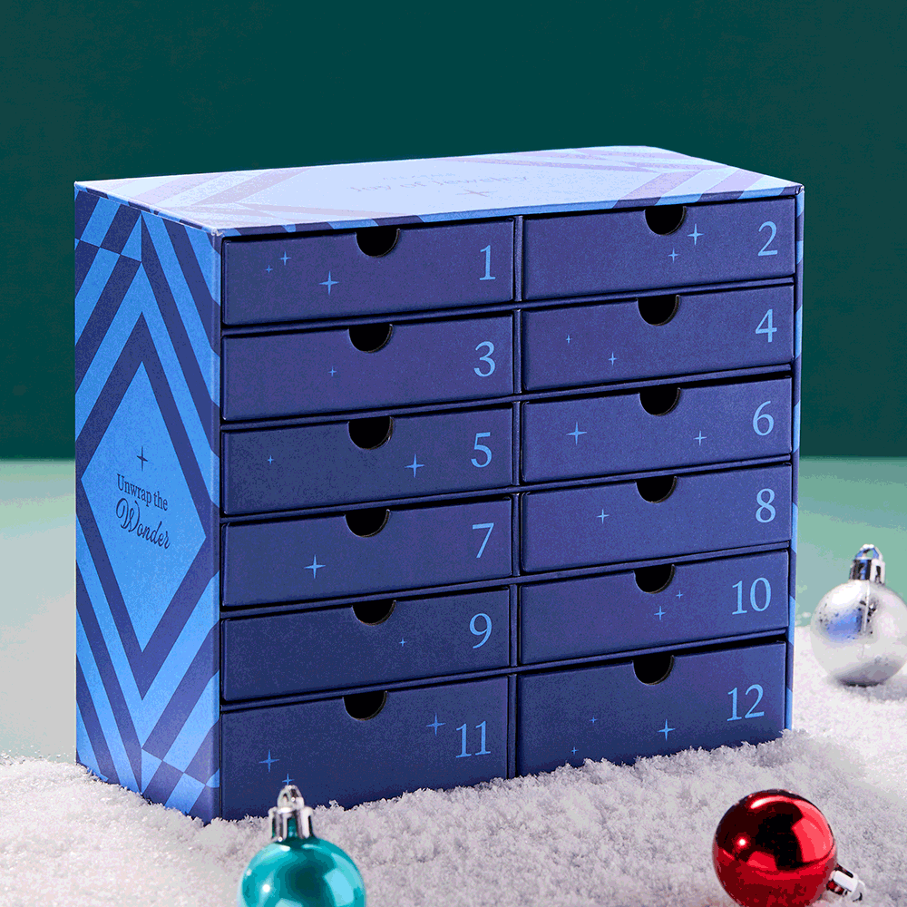 6 Pc Jewelry Set + Advent Calendar Box