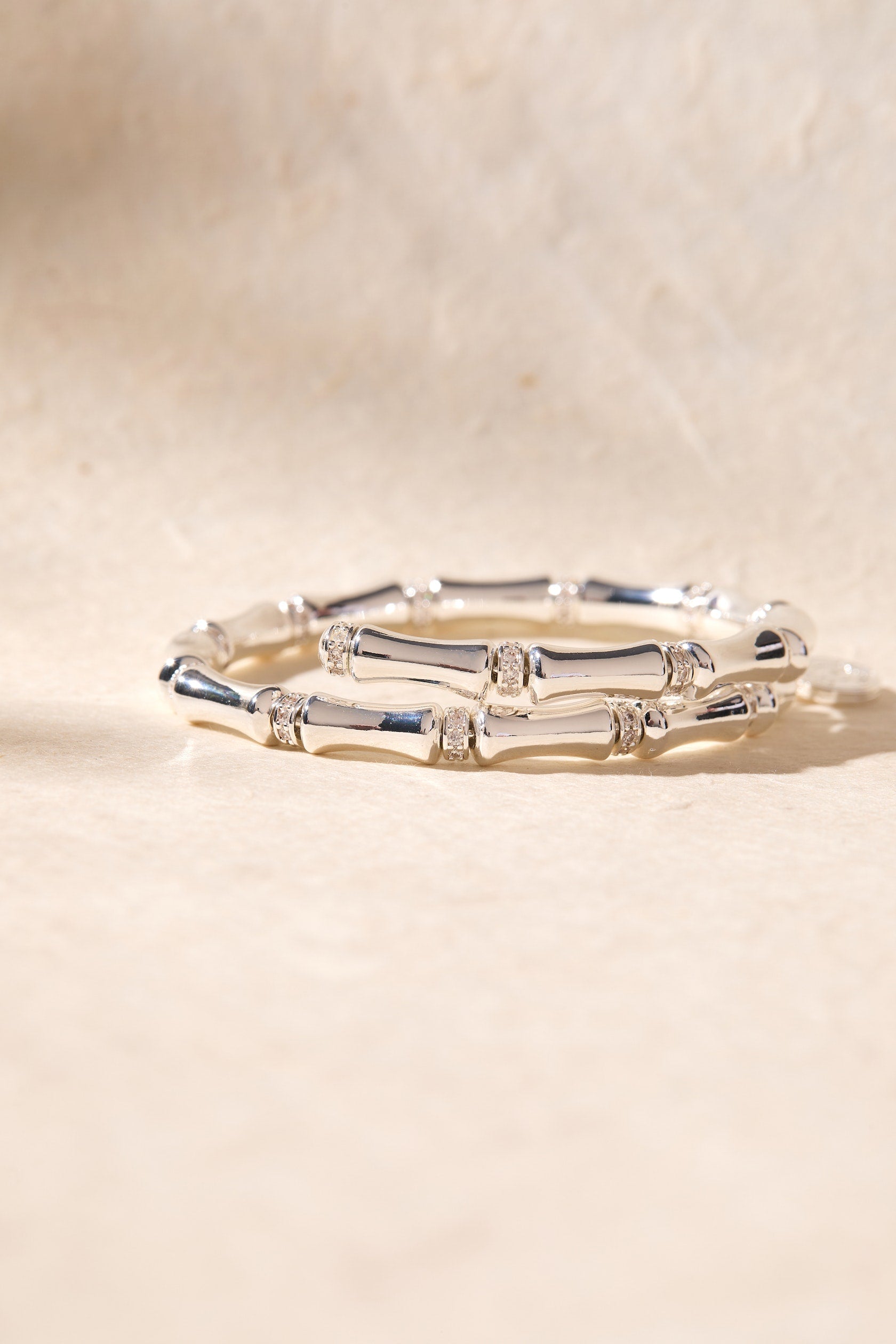 Bamboo Wrap Bracelet Silver