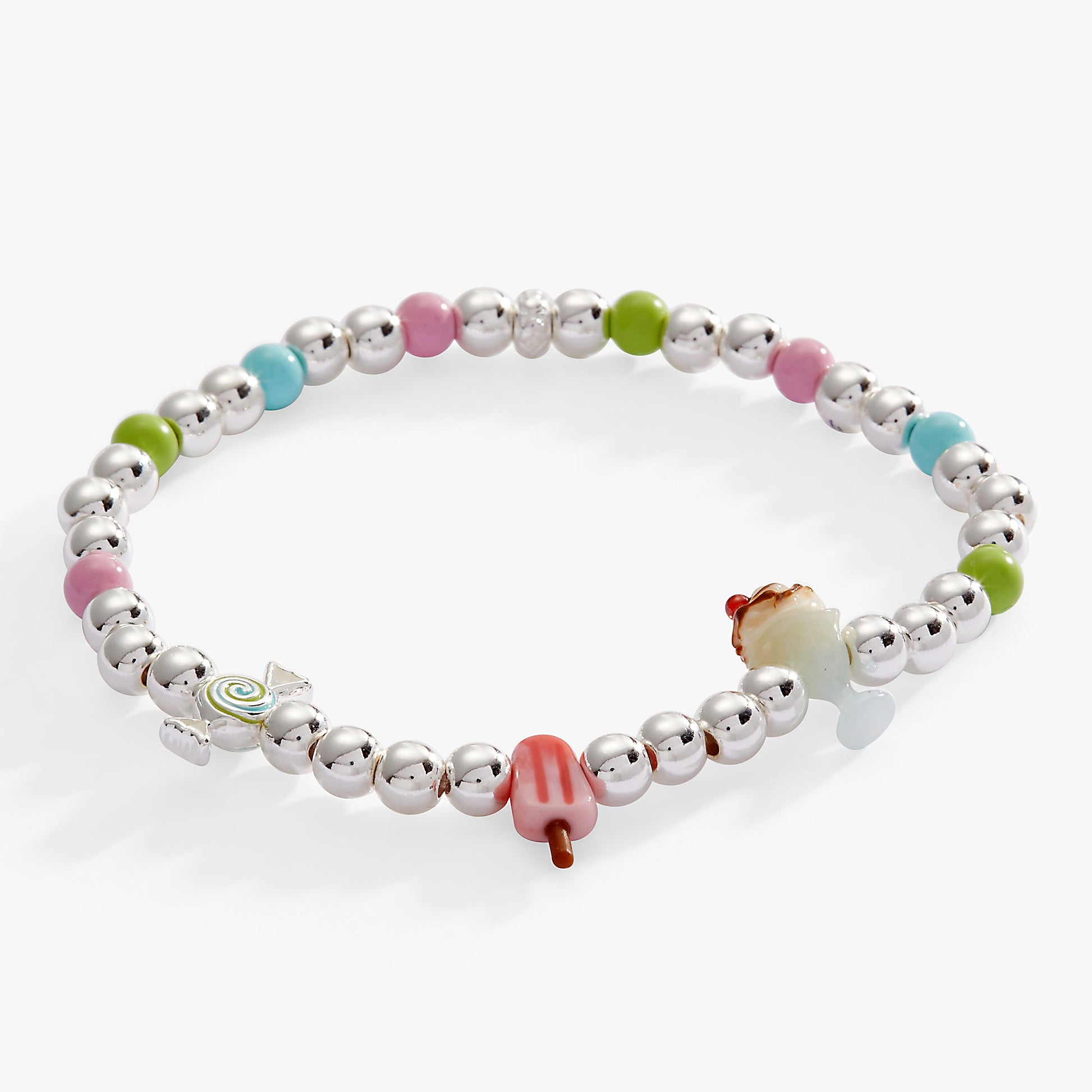 Sweets Love Language Stretch Bracelet Silver