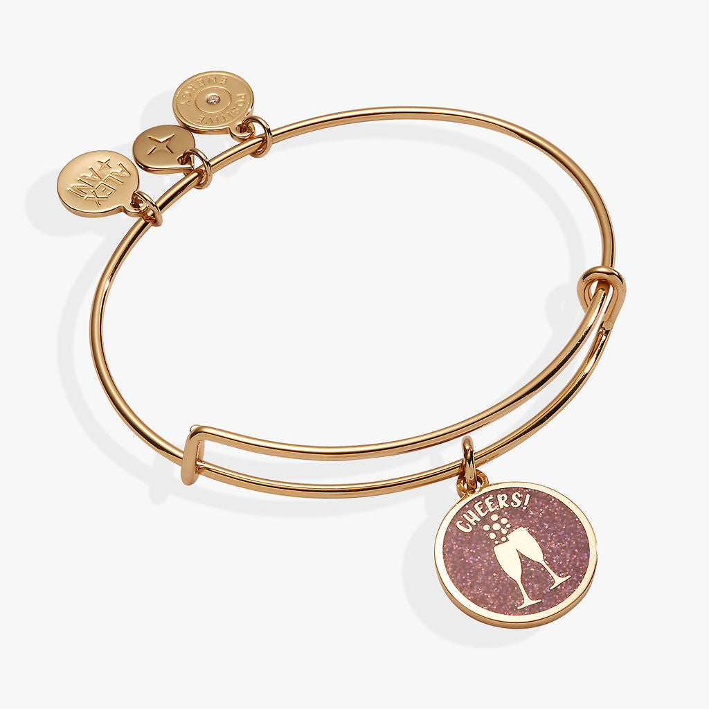 Happy New Year Cheers Bangle Gold