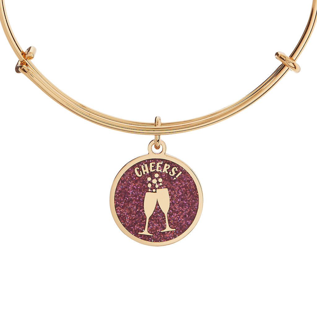 Happy New Year Cheers Bangle Gold
