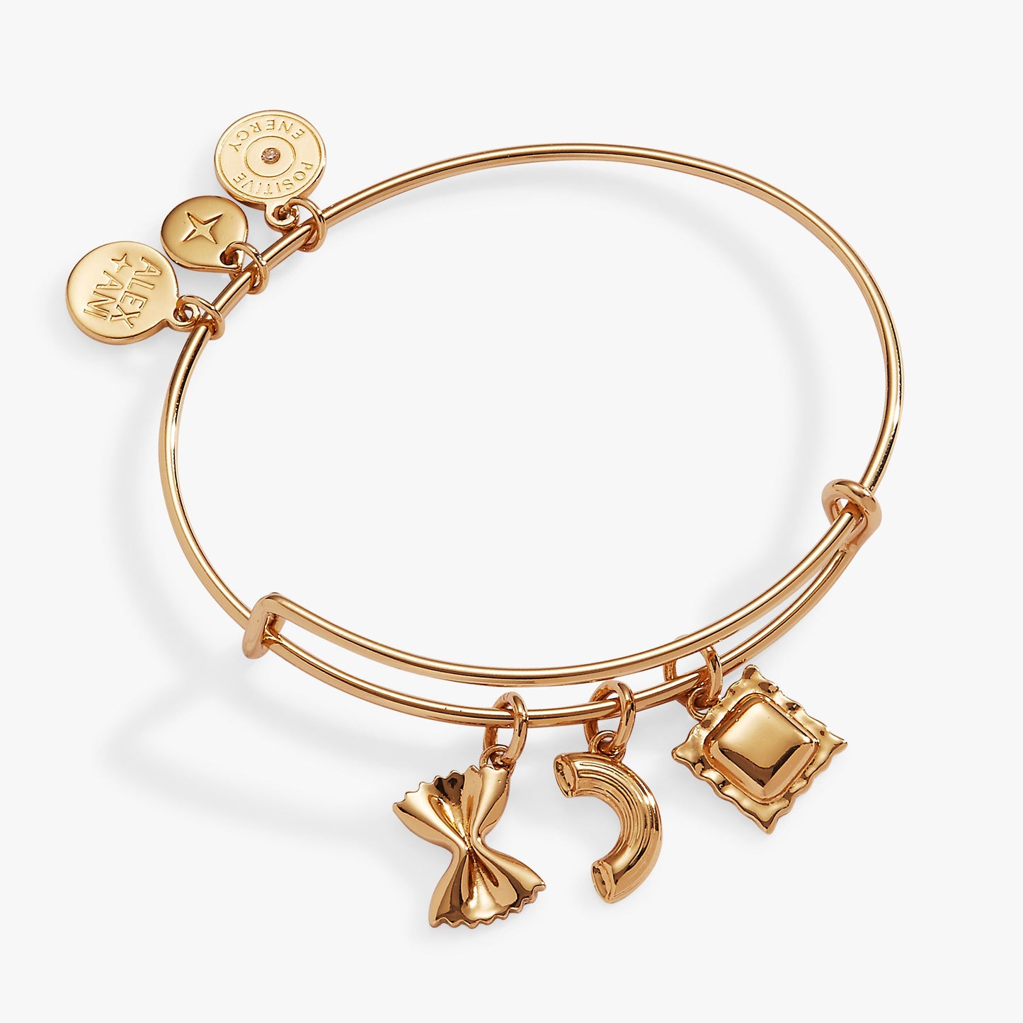 Pasta Multi Charm Bangle Gold