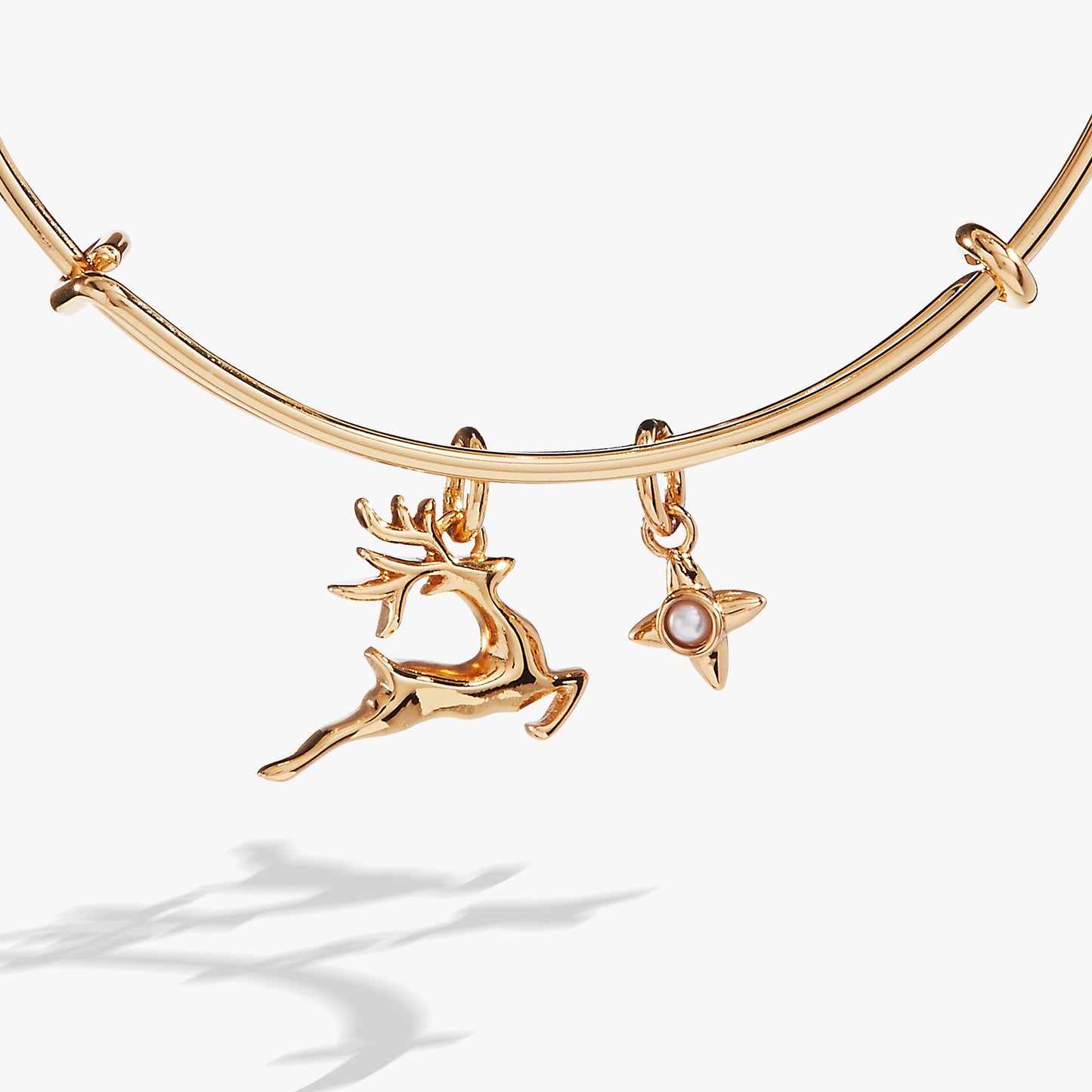 Holiday Reindeer Bangle Gold