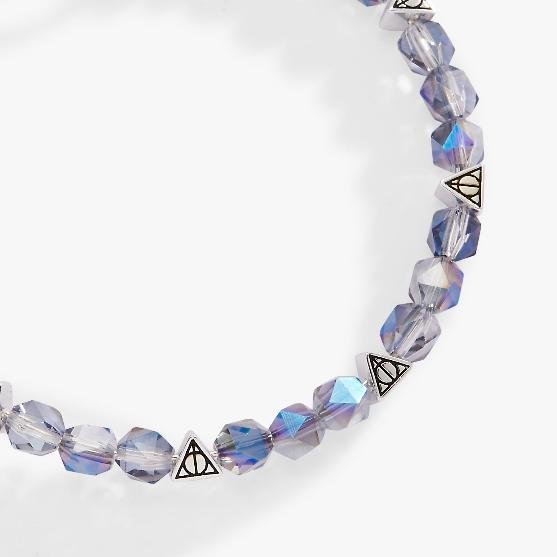 Harry Potter Deathly Hallows Beaded Bangle Silver