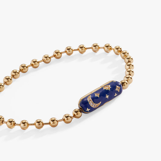 Starry Night Barrel Closure Bracelet Gold